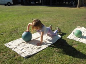 Kelsey's girls med ball push up 2 7.16