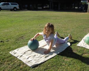 Kelsey's girls med ball push up 3 7.16